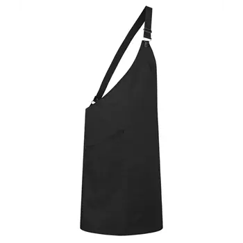 Karlowsky Classic asymmetrical bib apron with pocket, Black
