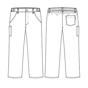 Kentaur  chefs trousers with extra leg length, White