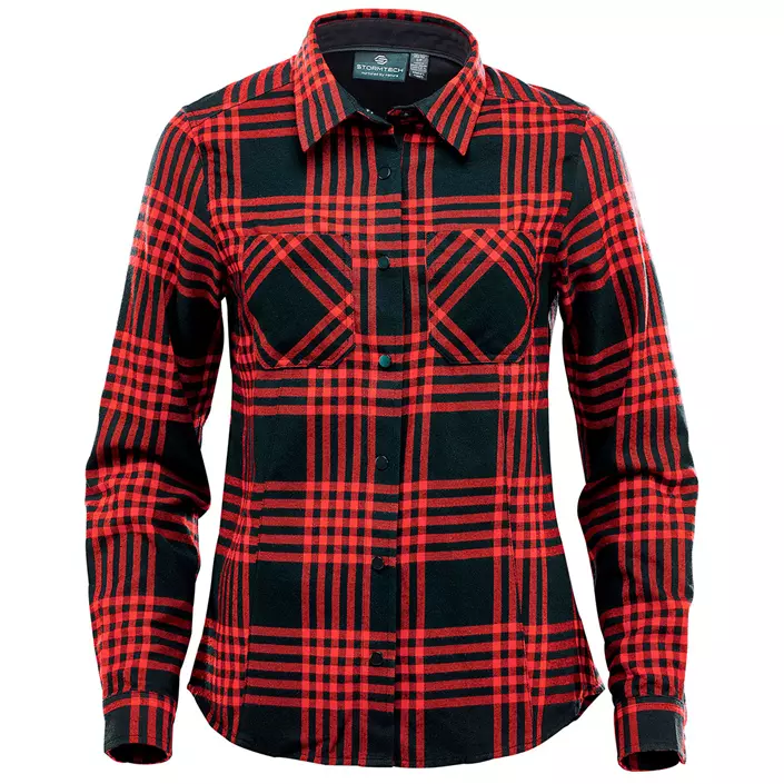 Stormtech Santa Fe women's flannel shirt, Red/Black, large image number 0
