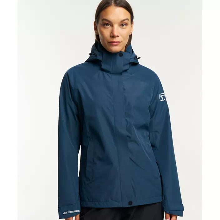 Tenson Westing dame regnjakke, Mørkeblå, large image number 8