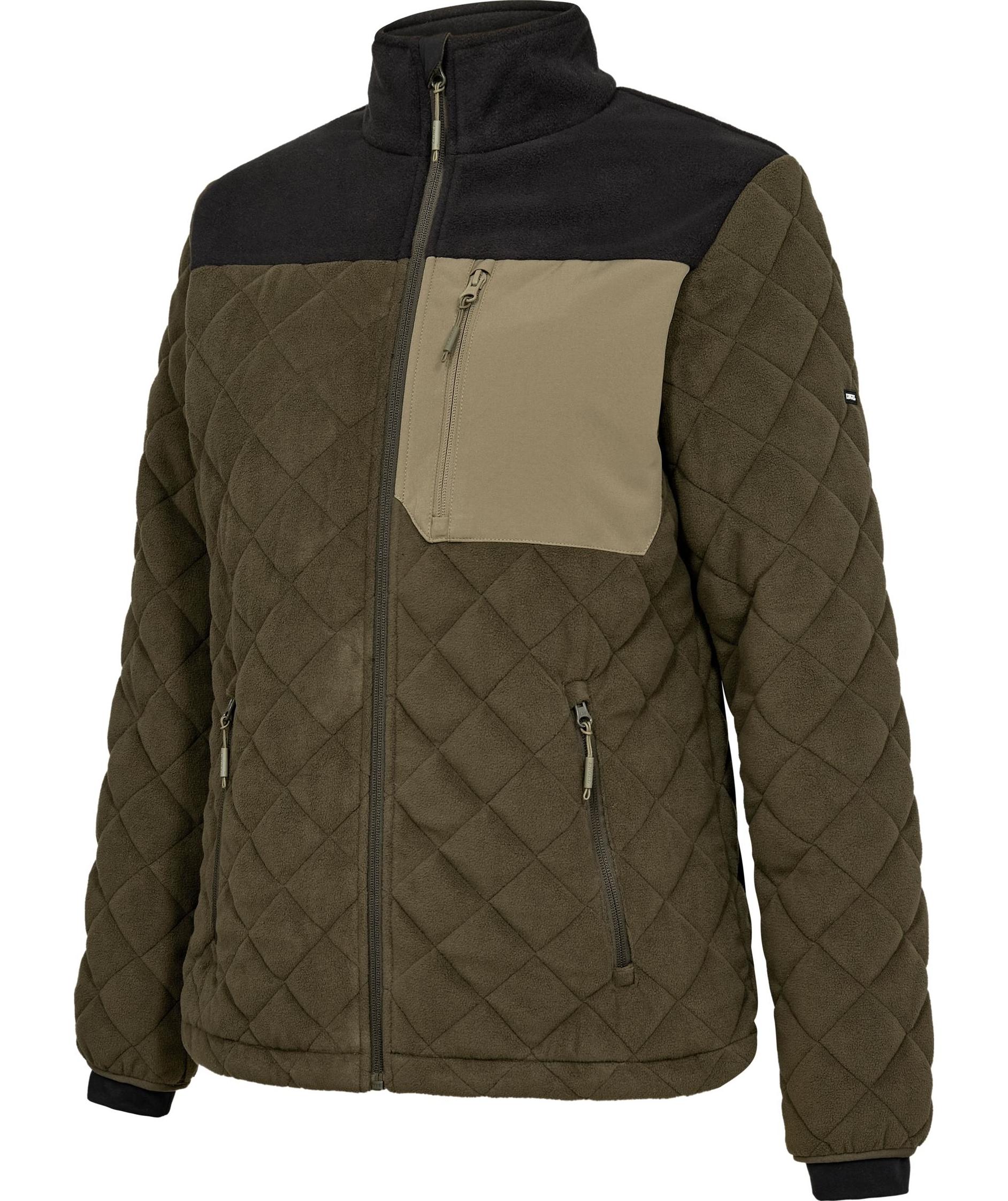 Engel Entire Damen Steppfleecejacke, Forest Green/Black, large image number 5