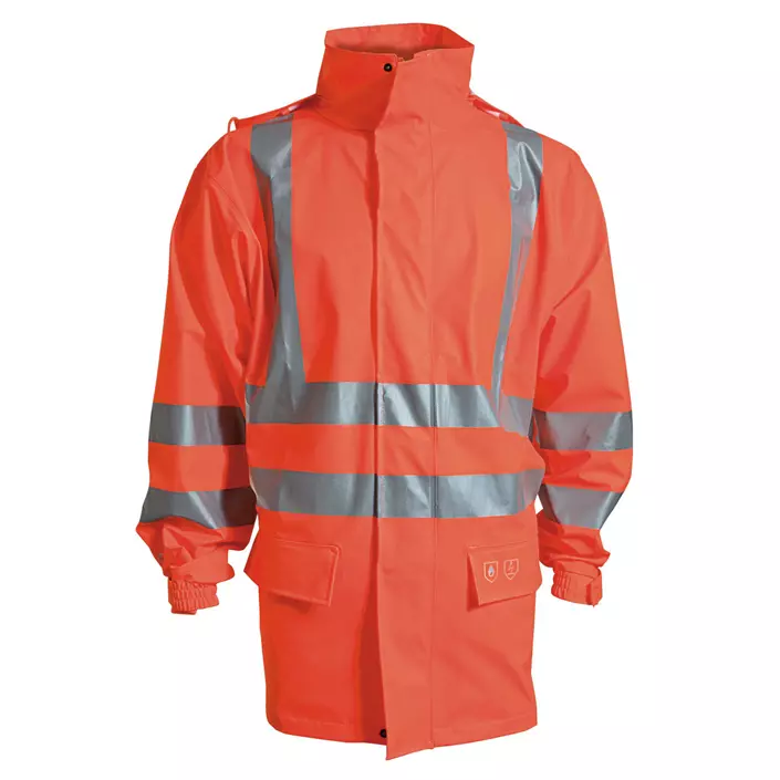 Elka SecureTech Multinorm PU rainjacket, Hi-vis Orange, large image number 0