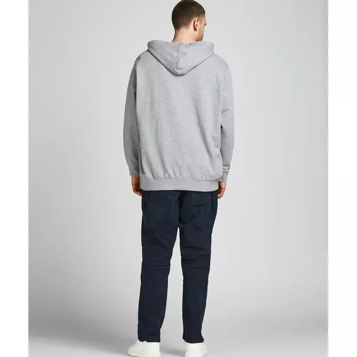 Jack & Jones JJESHARK Plus Size Hættetrøje, Light Grey Melange, large image number 2