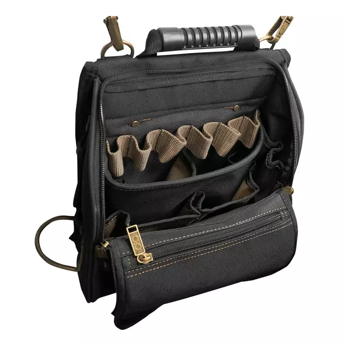 CLC Work Gear 1510 electrician tool bag, Black/Brown, Black/Brown, large image number 2