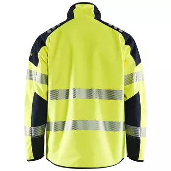 Blåkläder multinorm softshell jacket, Hi-vis yellow/Marine blue