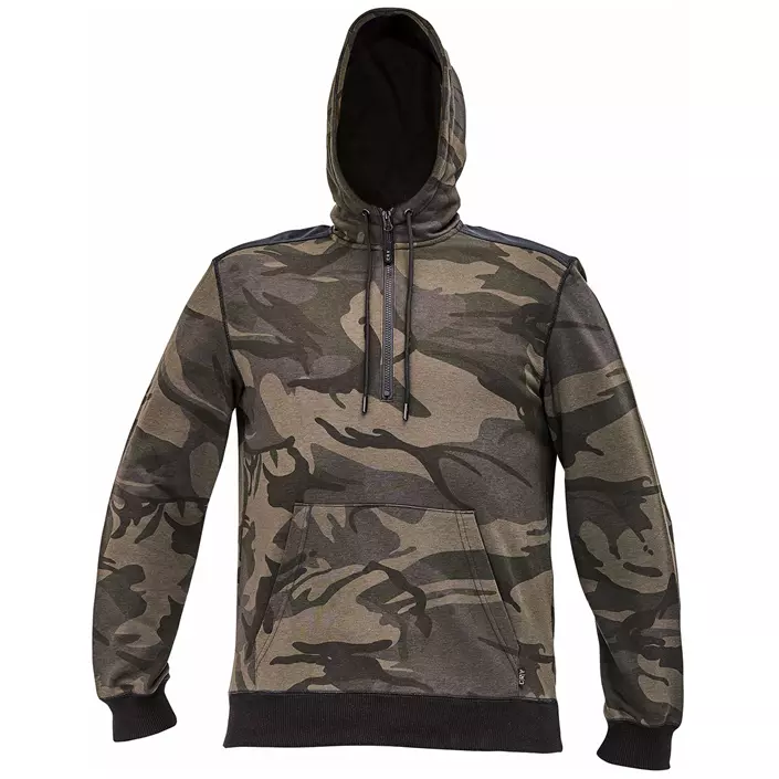 Cerva Crambe hoodie / huvtröja half zip, Kamouflage, large image number 0