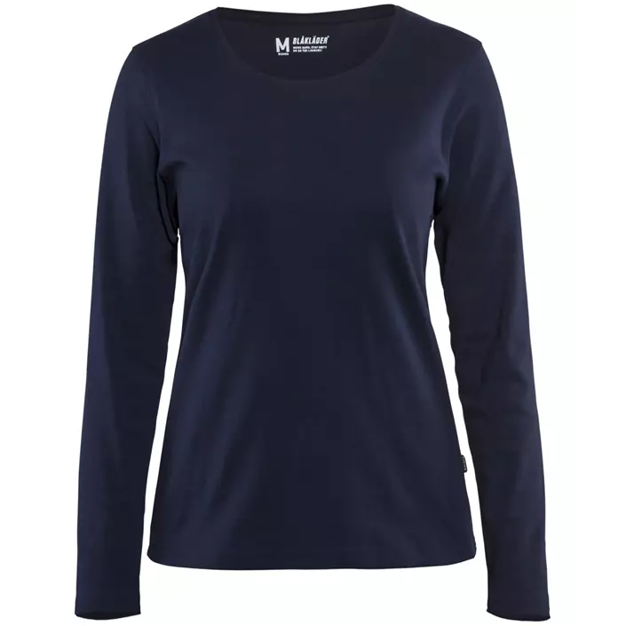 Blåkläder women's long-sleeved T-shirt, Marine Blue, large image number 0