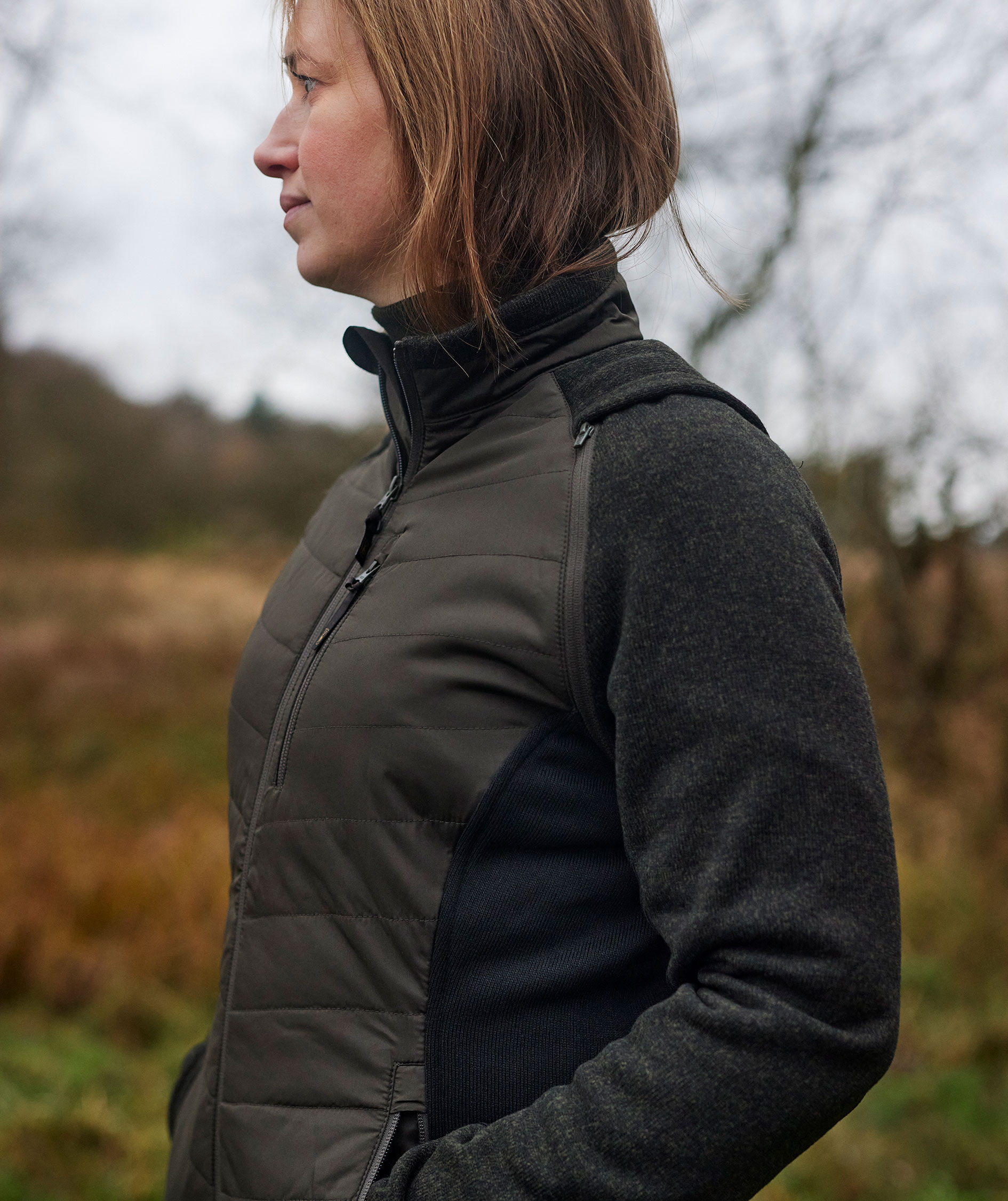 Deerhunter Moor women's zip-off hybrid jacket, Timber