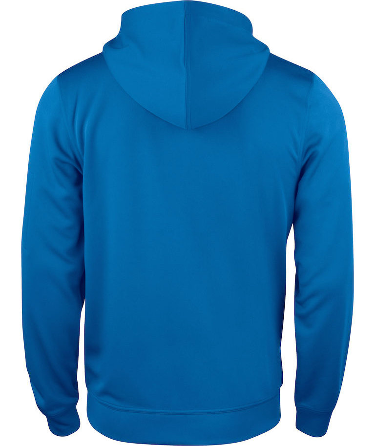 Clique Basis Active hoodie with full zipper, Royal Blue