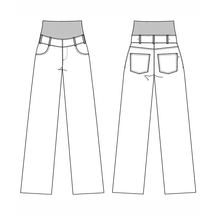 Kentaur ventebukser/graviditetsbukser med stretch, Mørk Marine, large image number 2