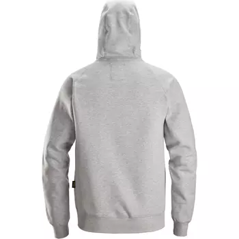 Snickers Logo hoodie med dragkedja 2846, Grey melange