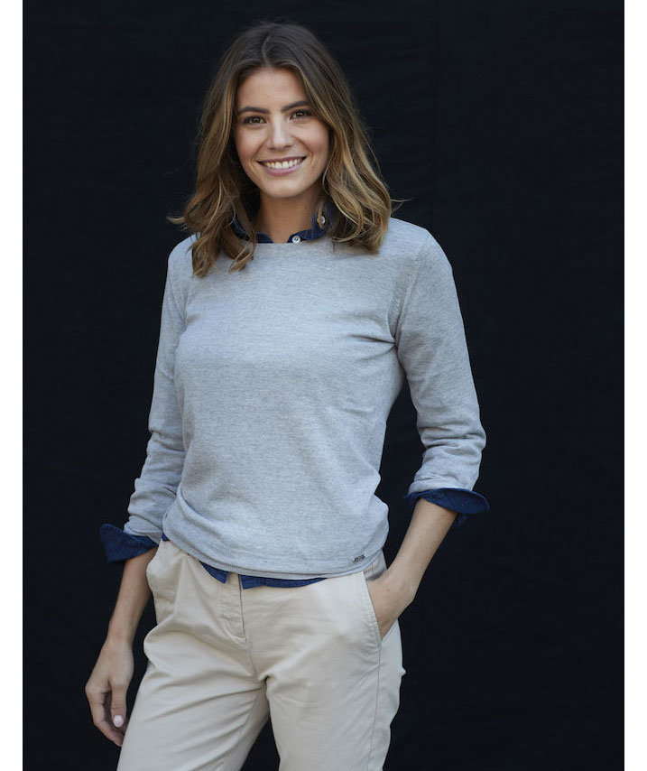 Cutter & Buck Kennewick Crewneck dam med merinoull, Grey melange, large image number 4