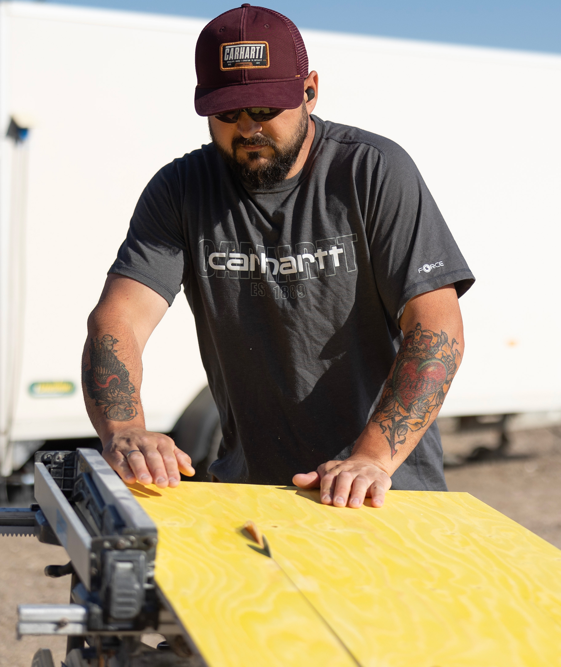 Carhartt Force Logo Graphic T-shirt, Carbon Heather