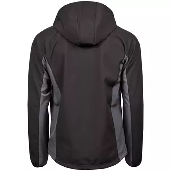Tee Jays Performance softshell jacket with hood, Black/Dark Grey