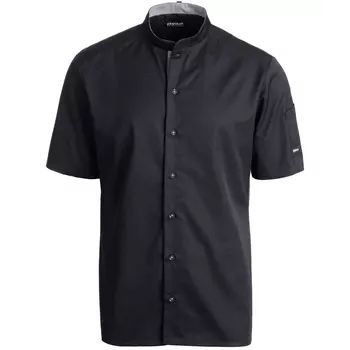 Kentaur modern fit kortermet kokkeskjorte/serveringsskjorte, Svart