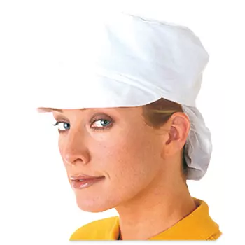 Portwest cap with hairnet, White