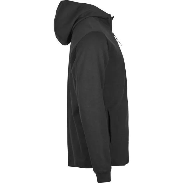 Tee Jays Athletic hættetrøje med lynås, Black, large image number 3