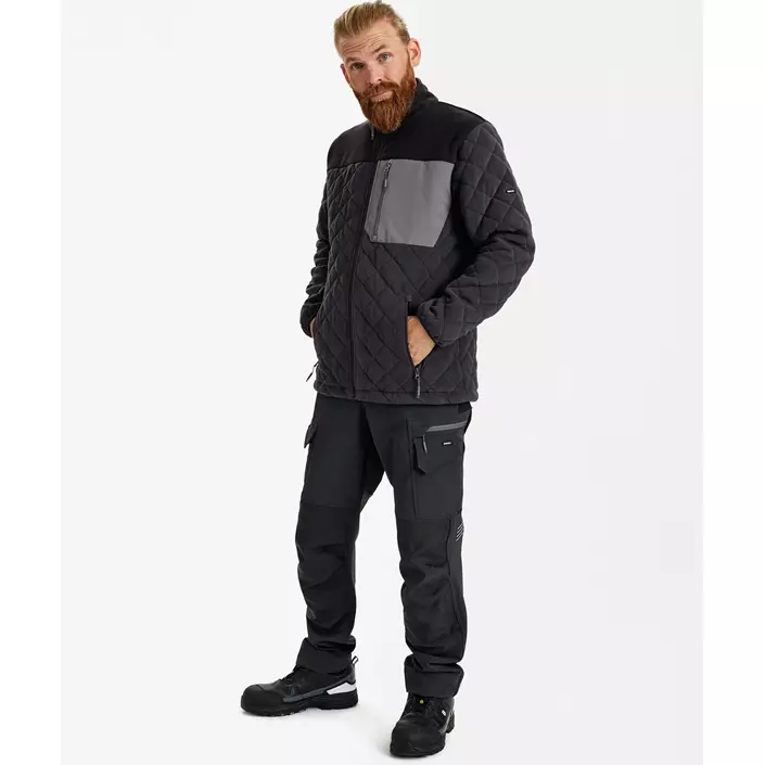 Engel Entire vatteret fleecejakke, Anthracite Grey/Black, large image number 2