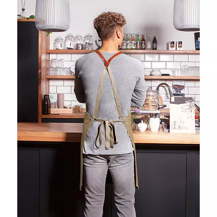 Karlowsky Recycled bib apron, Pebble grey, Pebble grey, large image number 3