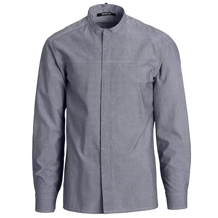 Kentaur modern fit chefs-/service shirt, Chambray Grey, large image number 0