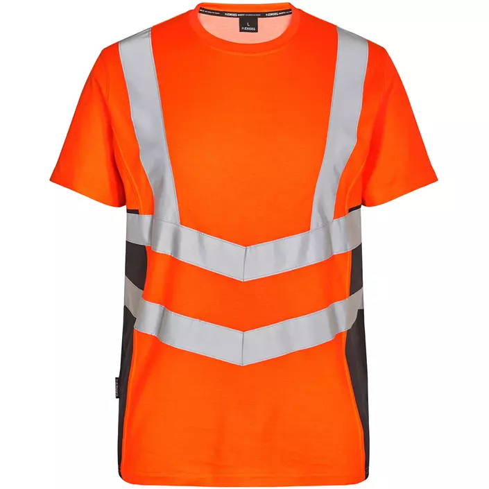 Engel Safety T-shirt, Hi-Vis oransje/Grå, large image number 0