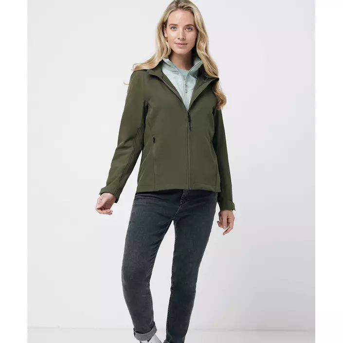 Iqoniq Makalu softshelljacka dam, Khaki, large image number 9