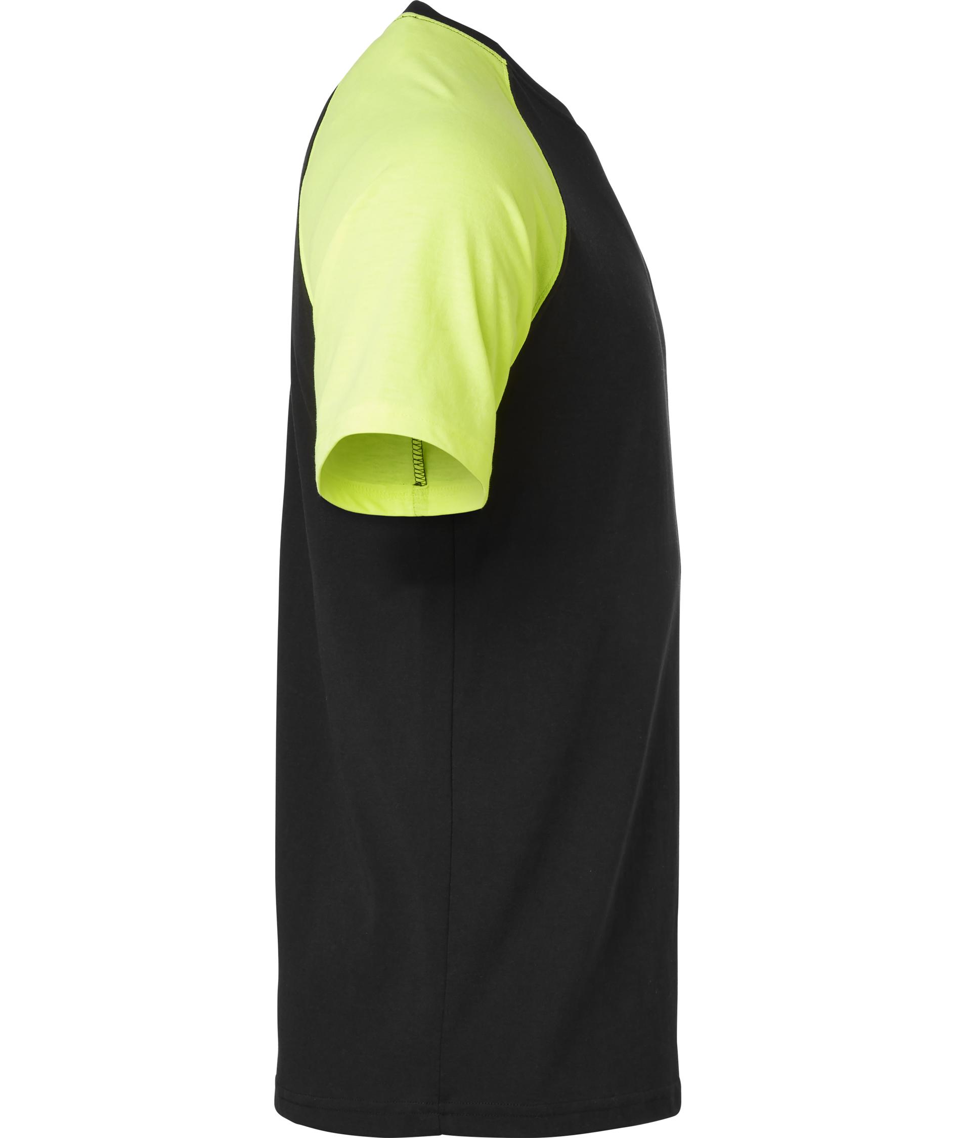 Top Swede T-shirt 225, Black/Hi-Vis Yellow, large image number 2