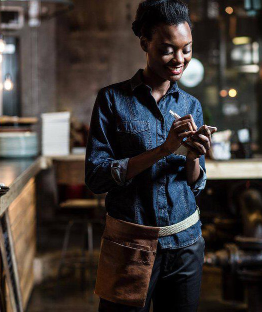 Segers 0569 holster for waiter's purse, Brown