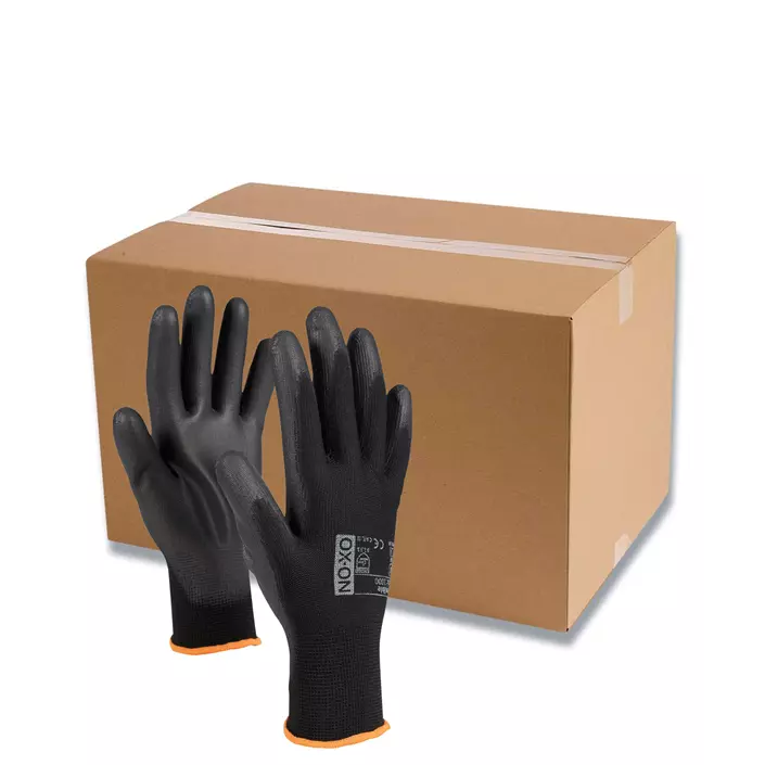 OX-ON Flexible Basic 1000 work gloves  (box with 144 pairs), Black, large image number 0