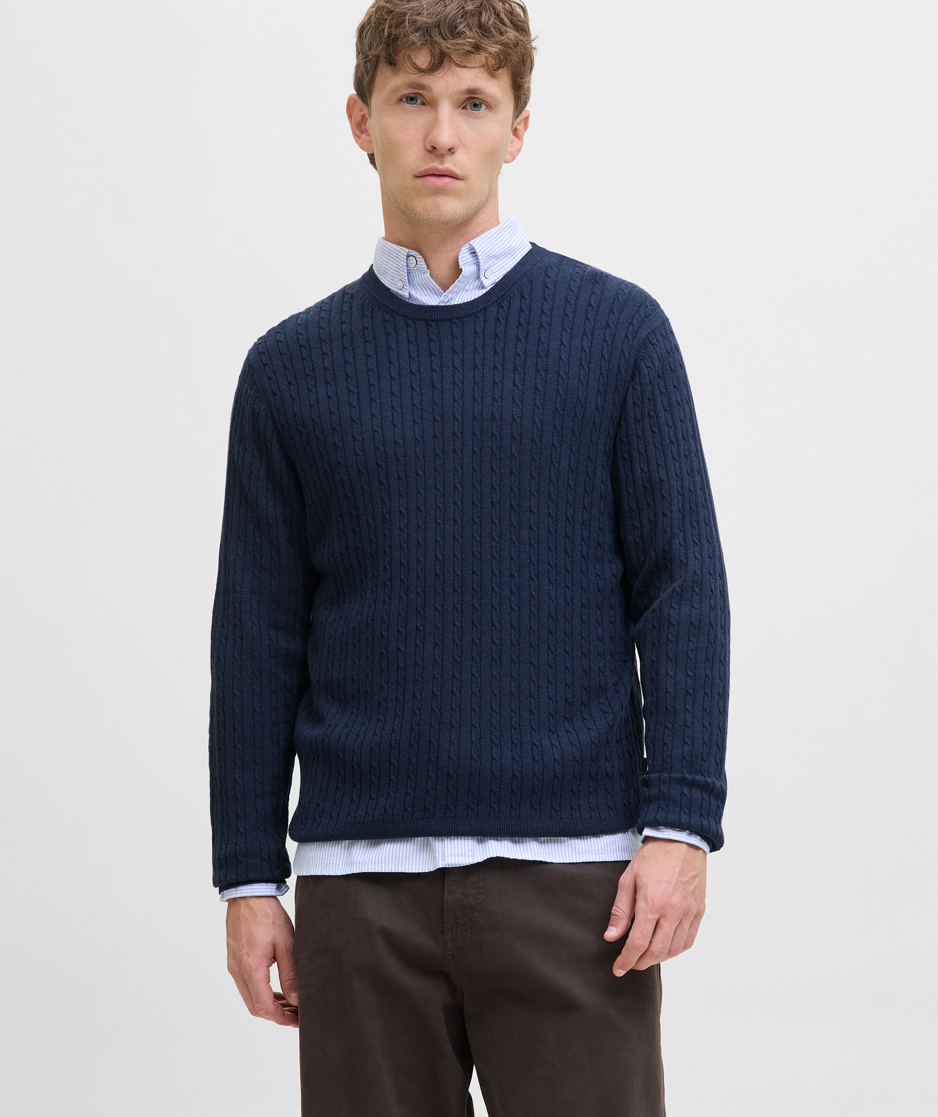 Jack & Jones JJEEMIL Strickpullover, Navy Blazer