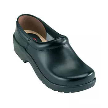 Euro-Dan PU-Wood hygiene clogs with heel cover O2, Black