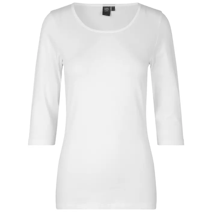 ID 3/4 ærmet dame stretch T-shirt, Hvid, large image number 0