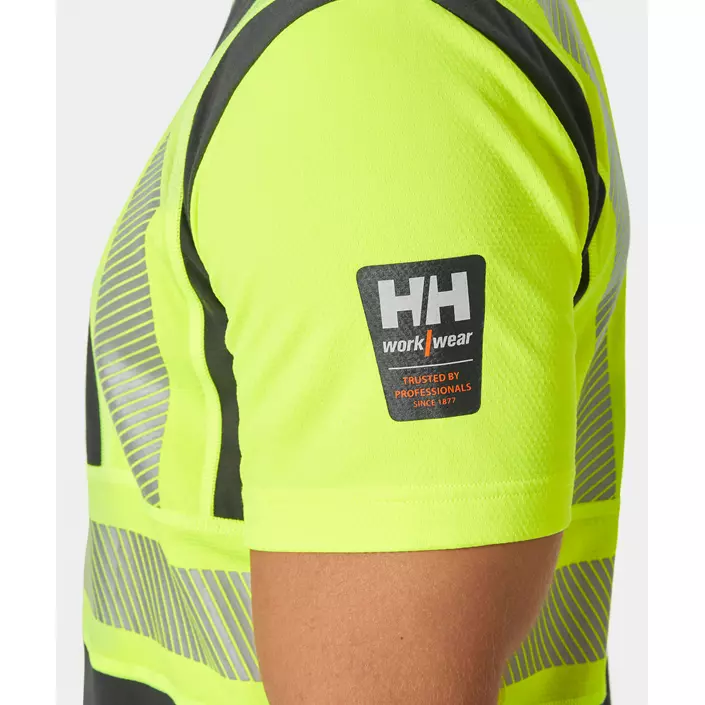 Helly Hansen ICU T-shirt, Hi-vis yellow/charcoal, large image number 4