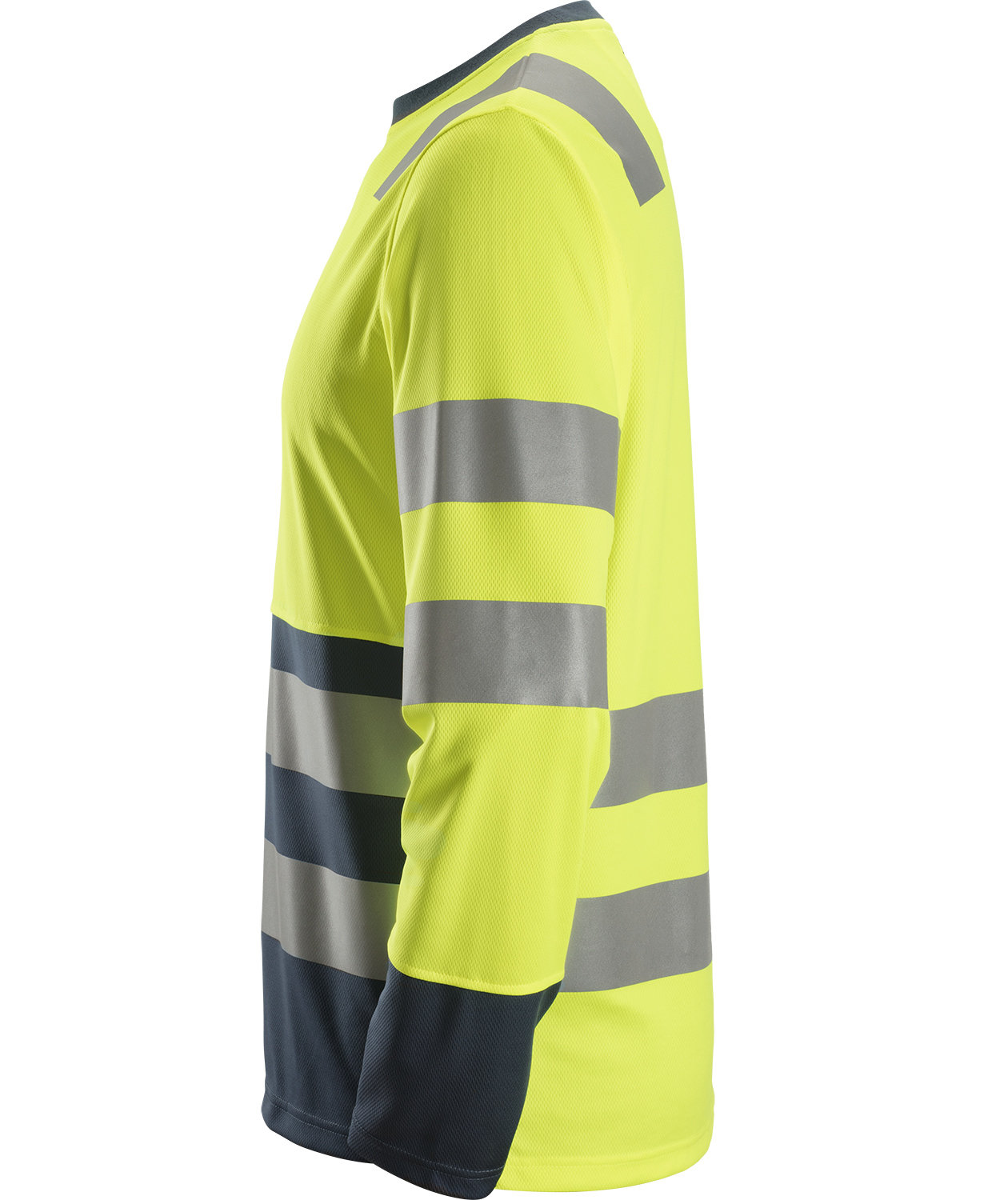 Snickers AllroundWork long-sleeved sweater 2433, Hi-vis Yellow/Marine, large image number 2