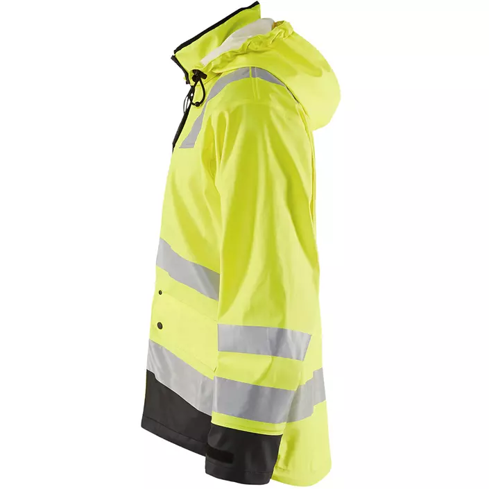 Blåkläder lined rain jacket, Hi-vis Yellow/Black, large image number 2