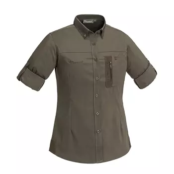 Pinewood Tiveden modern fit insect-stop dameskjorte, Mørk oliven