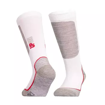 UphillSport Halla Junior ski socks, White/Grey