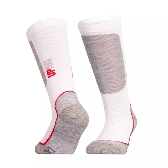UphillSport Halla Junior ski socks, White/Grey, large image number 1