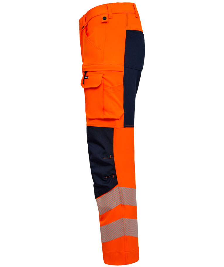 Engel Safety arbejdsbukser full stretch, Orange/Blue Ink, large image number 3
