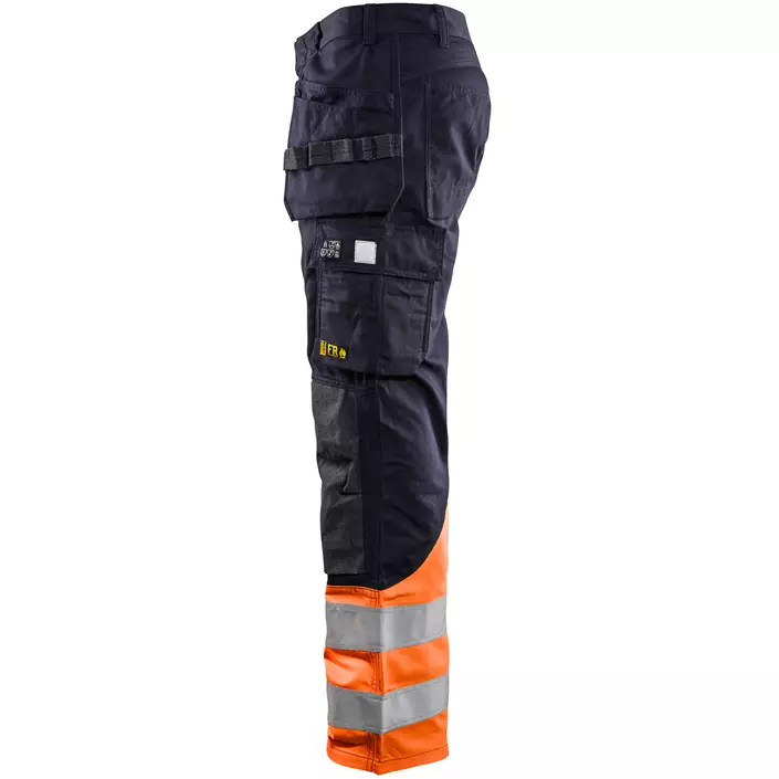 Blåkläder Multinorm craftsman trousers, Marine/Hi-Vis Orange, large image number 2