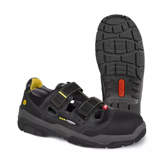 Jalas 1510 Antislip safety sandals S1, Black, large image number 0