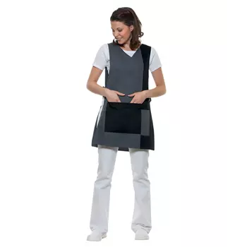 Karlowsky Marilies sandwich apron with pockets, Grey/Black