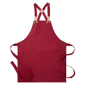 Segers 4078 bib apron with pocket, Red