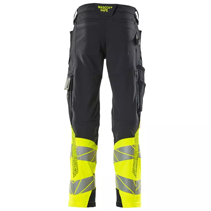 Mascot Accelerate Safe work trousers full stretch, Dark Marine/Hi-Vis Yellow, large image number 1