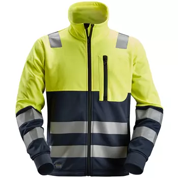 Snickers AllroundWork fleece jacket 8035, Hi-vis Yellow/Marine