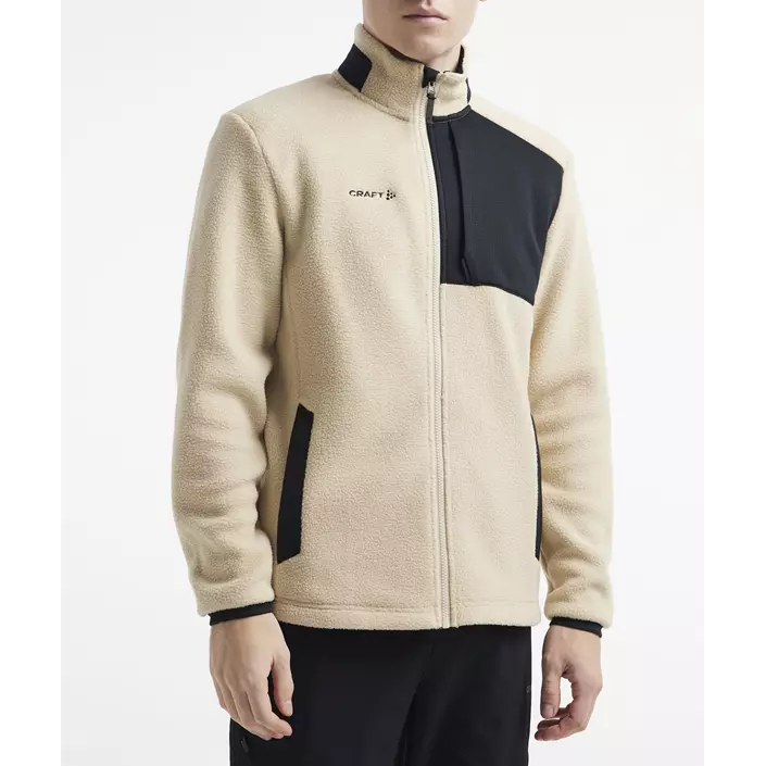 Craft ADV Explore Pile fleece jacket, Ecru-black, large image number 5