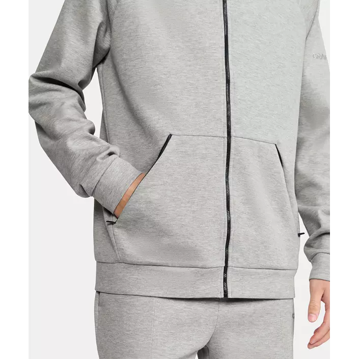 Craft ADV Join hættetrøje med lynlås, Grey melange , large image number 6