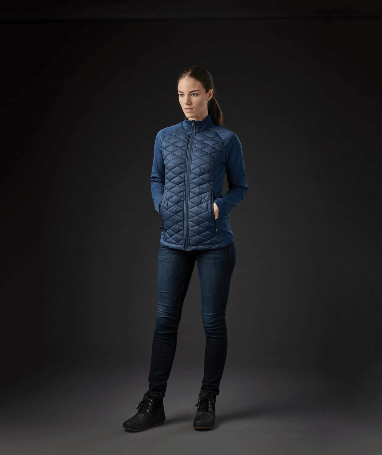 Stormtech Boulder termisk dame skaljakke, Indigobl&aring;, large image number 2