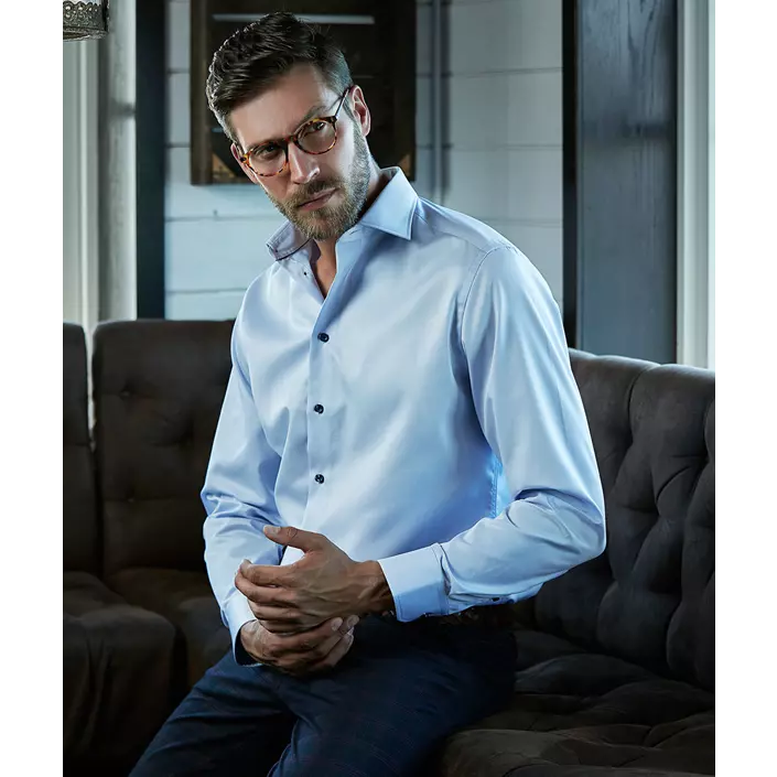 Tee Jays Luxury Comfort fit shirt, Light blue/blue, large image number 1