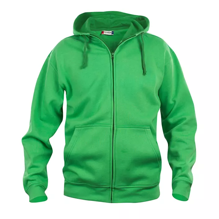 Clique Basic Hoody Full Zip hoodie med blixtlås, Äppelgrön, large image number 0